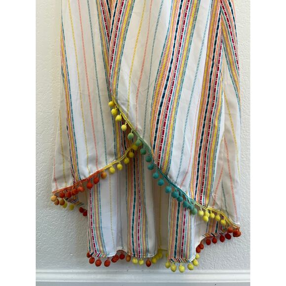 American & Beyond Striped Midi Dress Womens XL Boho Beach Fairy Whimsy Resort - Picture 10 of 16